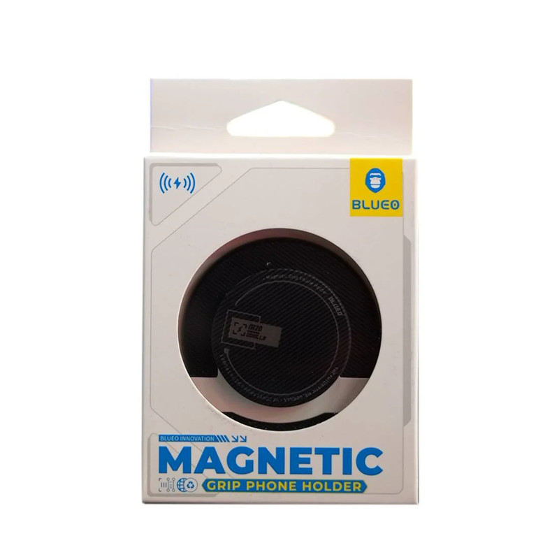 Blueo MagSafe Magnetic Grip Phone Holder - Grey/Black - اكسسوار هاتف